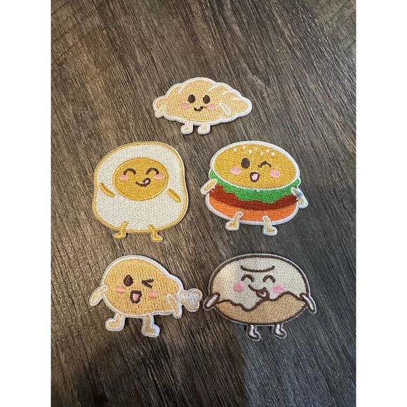 Stick On 3M Patches - Kawaii CUTE Food Patches 5pcs - Picture 1 of 1